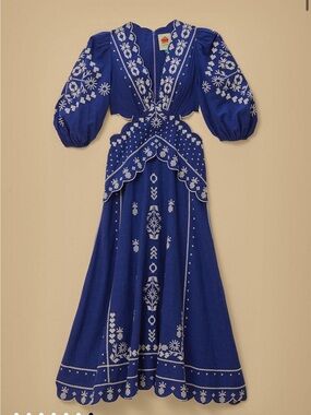 farm rio brown dotted horses maxi dress FARM Rio Dotted Horse Tiered Maxi Dress Brown Size S(4-6) NWT MSRP: $315 Fall